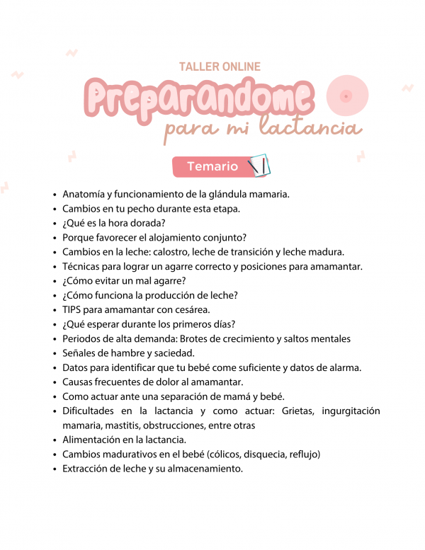 Taller Online En vivo: Preparándome para mi lactancia - Imagen 2